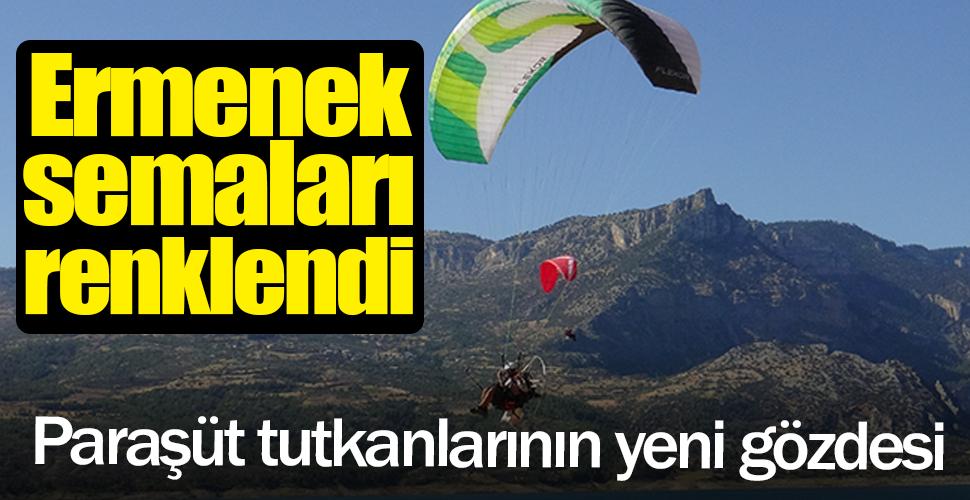 Ermenek yamaç paraşütü tutkunlarının yeni gözdesi oldu