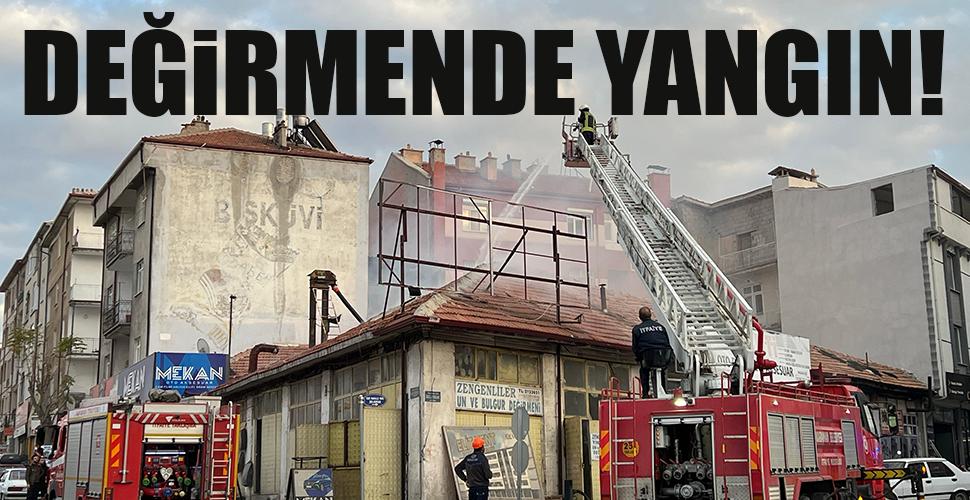 Karaman'da un değirmeninde yangın çıktı