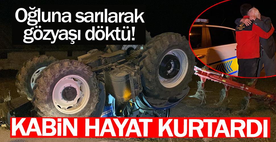 Karaman'da kaza sonrası ölümden dönen oğluna sarılarak gözyaşı döktü